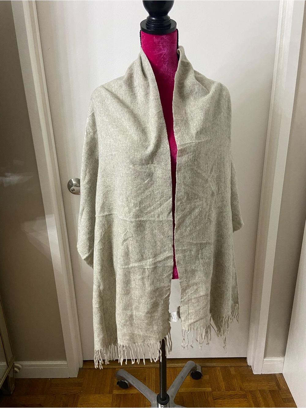 & other stories gray wool scarf shawl
